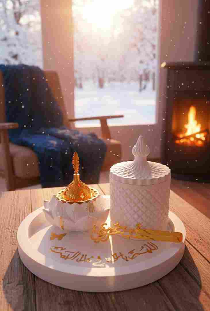 Brûle-encens en plâtre écologique – Création de l’artisane Joud